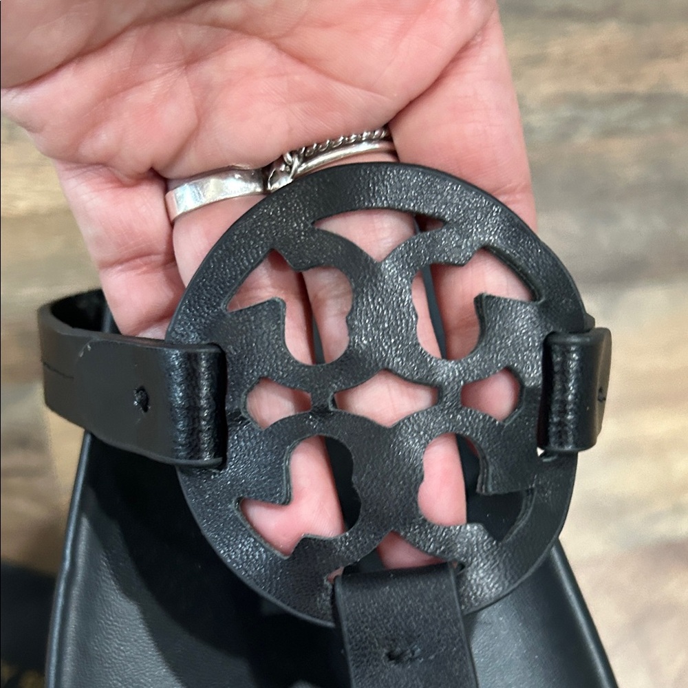 Tory Burch Black Cutout Sandals - Picture 4 of 9